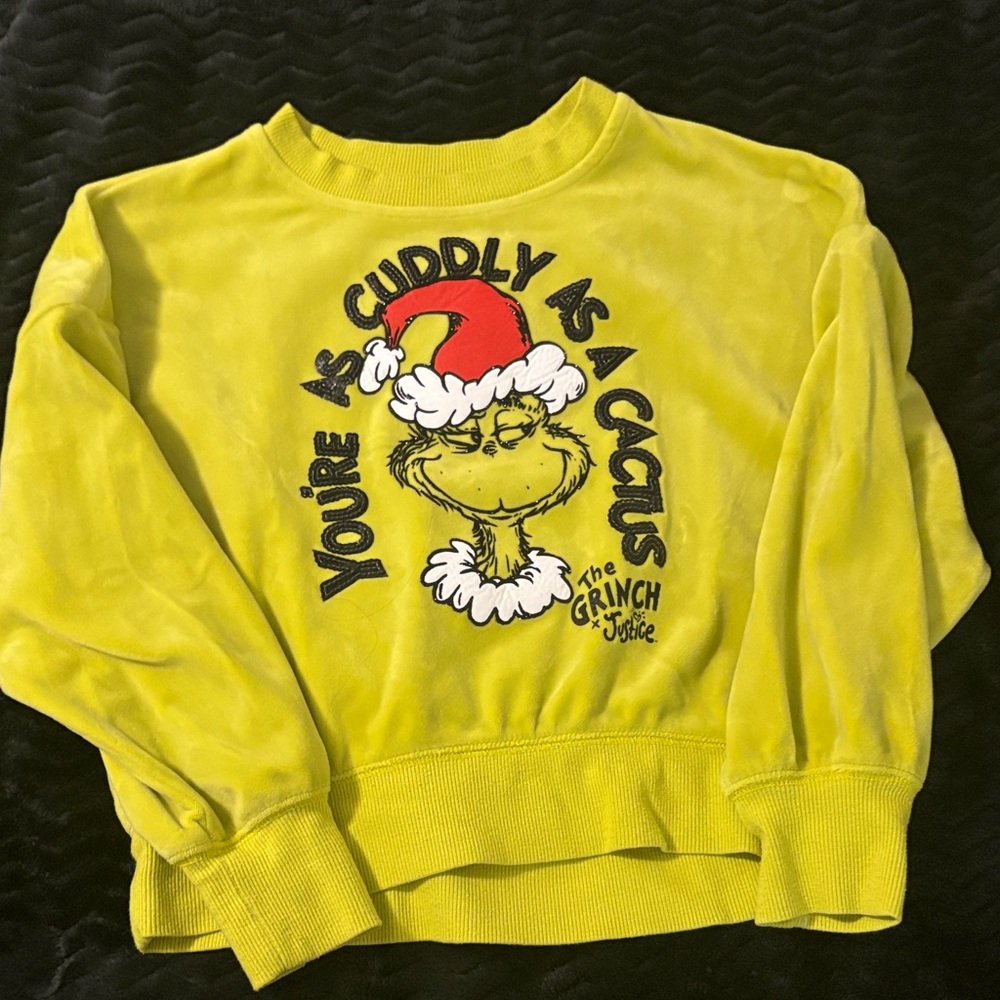 Justice Yellow Grinch Sweater